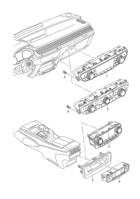 4M0919158D-Display and operation unit and control unit of electronic control air conditioner