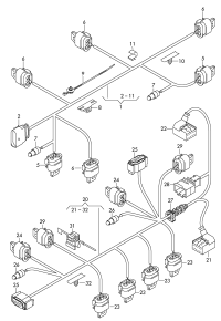 4G8971085F-Harness, bumper