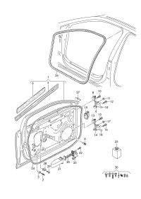 8W0831051B-Door joint use position:
