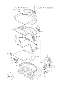8S7871943JS2-Folding roof ghost (black)