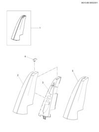 22953845-Pad, rr back (incl 2-5)