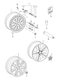 4F0601025L-Wheel rim-aluminium alloy