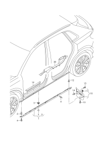 83A853889-Garnish assy-s/rail lwr