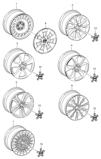 8V0601025BM-Wheel rim for winter tire colour code: