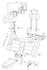 4B0886920A4PK-Guide, with headrest knob, adjustable ghost (black)