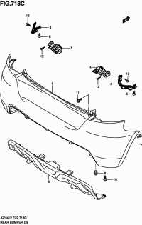 7181172L10799-BUMPER, RR ATK412