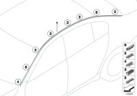 51137221827-Mldg roof paint lh