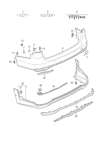 4K9807835T94-Anti-collision protection bright black
