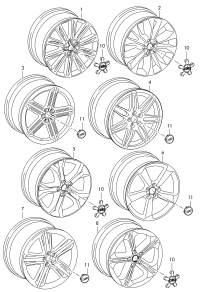 4H0601025BL-Wheel rim: