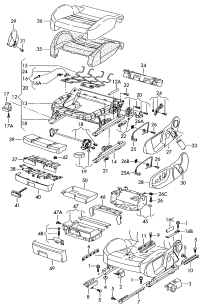 8E0881350A4PK-Guide plate for seat: ghost (black)
