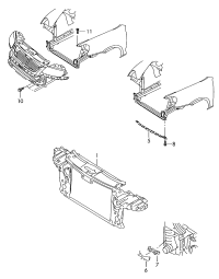 4L0805588A-Bracket assy-cowl, w/coolant cooler