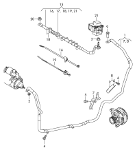 4L0971228G-Wiring harness, for starter & 3-phase alternator