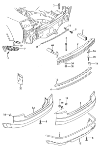 8E5807443A-Garnish assy-bumper