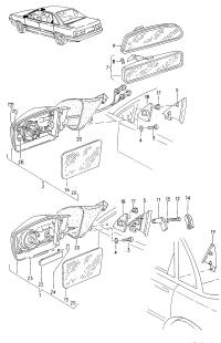 443857511-Mirror, interior w/ball support