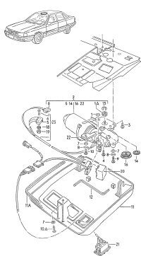 441907485A-Control unit, for operation of power sliding roof