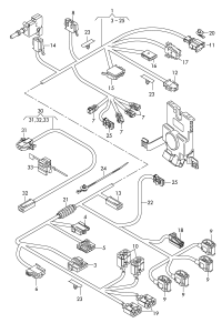 8P4971147BC-Harness, for rear hatch cover