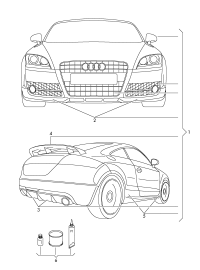 8J00716859AX-1 set of lower beam widening parts primered