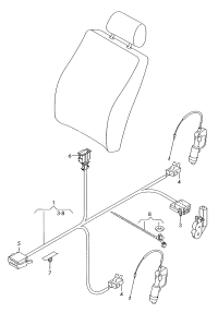 8J0971447B-Wire, adjustable back & lumbar support