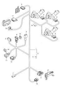 8J0971384F-Wire, seat tray