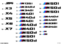 51142472854-BLACK EMBLEM "X5