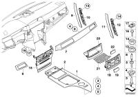 51167059944-Panel, center console aluminum finish