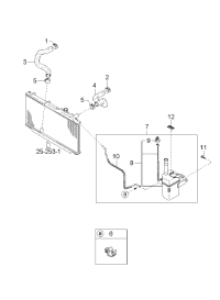 0K2FA15185-HOSE WATER LWR