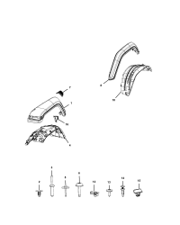 6AD78RXFAD-MOLDING WHEEL OPENING FLARE REAR