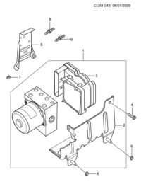 9038723-Regulator, brake pressure (w/bracket) (incl. 2,3)