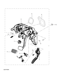 13583369-Sensor assy-brake pedal position