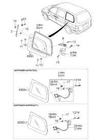 0K53A62531-WEATHERSTRIP, SIDE WINDOW, RH/LH