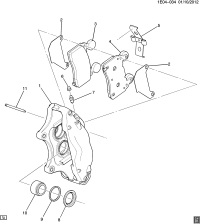 92244287-CALIPER,FRT BRK (W/O BRK PADS & BRKT)(INCLS 6-10)(BLACK)(LESS PINS/CLIP)(*KIT3)(