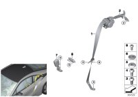 72117365573-Bracket s/belt auto retractor rr lh