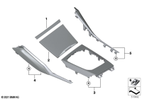 51165A0F033-Effect of aluminum mesh, cover center control panel