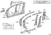 61501KK020-PILLAR, QUARTER LOCK, RH