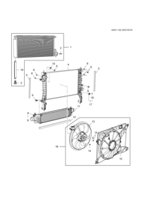42455463-Radiator (without electronic thermostat socket) (1st design see 95298553) (including 8-10,17)