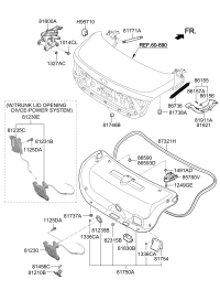 812103T000-STRIKER ASSY-TRUNK LID