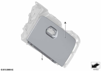 51167991186-Cover glove compartment leather