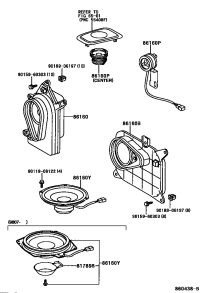 861600W210-SPEAKER ASSY, REAR NO.2