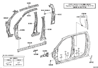 61502KK020-PILLAR, QUARTER LOCK, LH