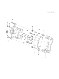 42793253-Kit, front disc brake plate repair (incl. 8,9, 10) (with CCC emblem)