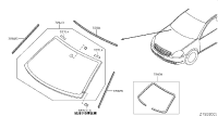 727529W100-MOULDING-WINDSHIELD UPPER,CENTER