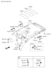 852101M6958O-VISOR ASSY, LH