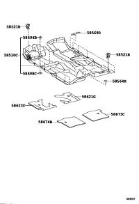 585100P110C0-Carpet assy-front floor front