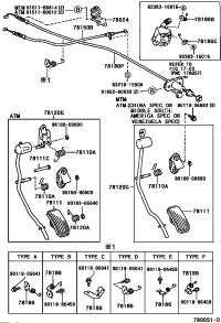 7815033070-CABLE ASSY, ACCELERATOR AUTO DRIVE