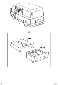 7410226070B0-BOX SUB-ASSY, FRONT ASH RECEPTACLE