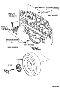 5191324020-PLATE, SPARE WHEEL MOUNTING