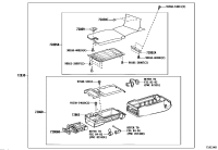 728600N130A1-Box assy, rear seat console, center