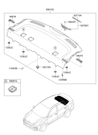 85610H2000WK-TRIM ASSY-PACKAGE TRAY RR