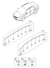 872611M000-GARNISH ASSY-ROOF SIDE RH