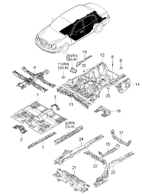 657103F000-MEMBER ASSY-REAR FLOOR SIDE,LH